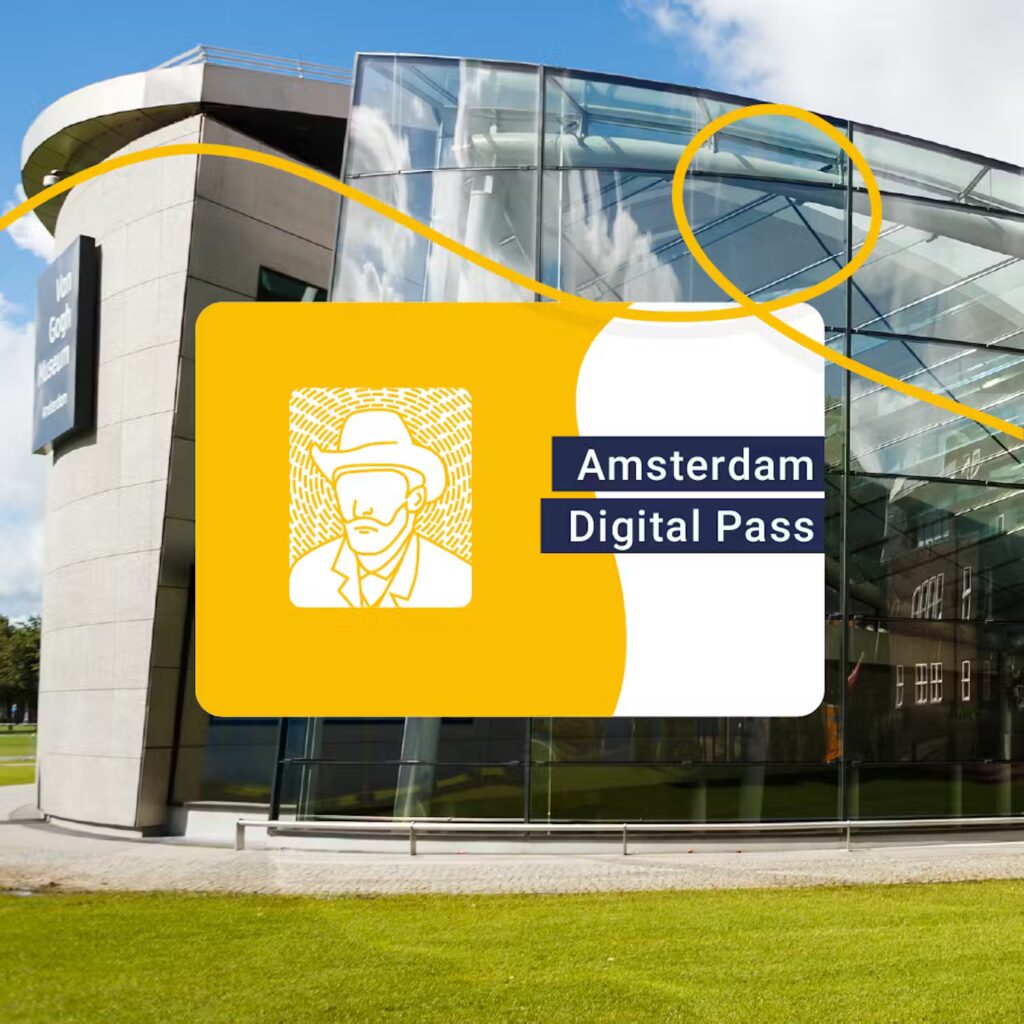 Van Gogh Museum in Amsterdam, promoting the Amsterdam Digital Pass.